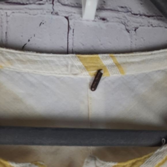 Free People Yellow Striped Button Up Peasant - Picture 9 of 12